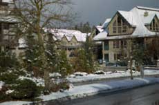 Big snow in Whistler village.