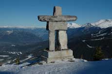 A sunny day up Whistler mountain.
